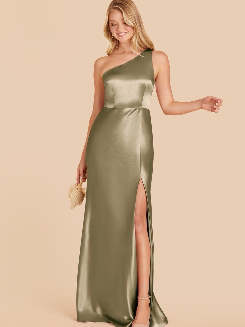 Birdy Grey Kira Dress Moss green satin gown